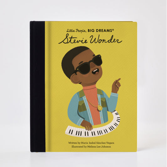 Meet Stevie Wonder: the genius behind some of the world’s best-loved songs.  At just 8 years old, it was clear that Steveland Judkins was going to be a star. Renamed Stevie Wonder for his astonishing talent on the piano and other instruments, he wrote and performed some of the biggest hits of the 1970s. Stevie became known for his inventiveness, his soulful voice, and the social commentary in his lyrics. He is a UN Messenger of Peace and remains one of the music world’s most iconic figures.