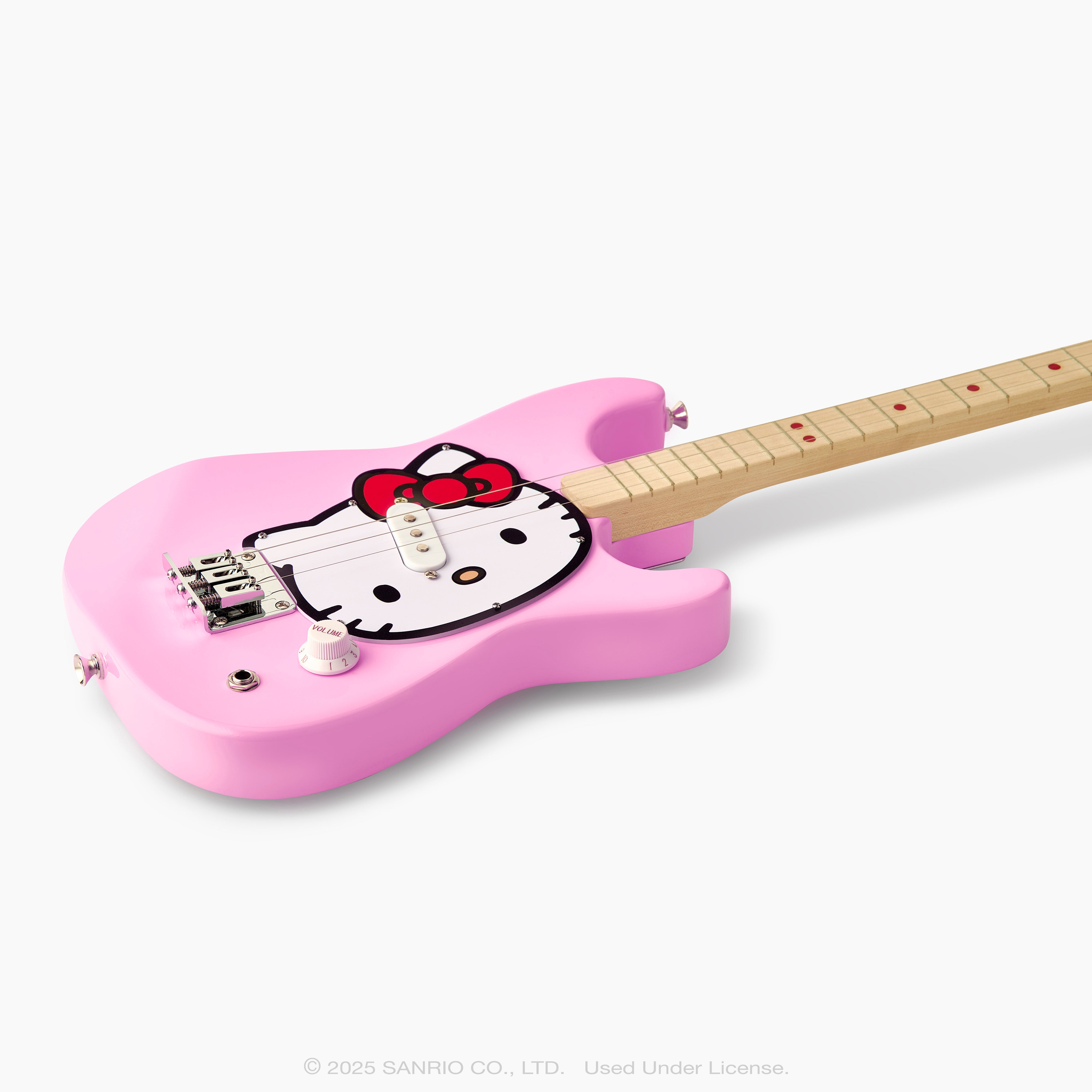 fender x loog hello kitty stratocaster electric guitar