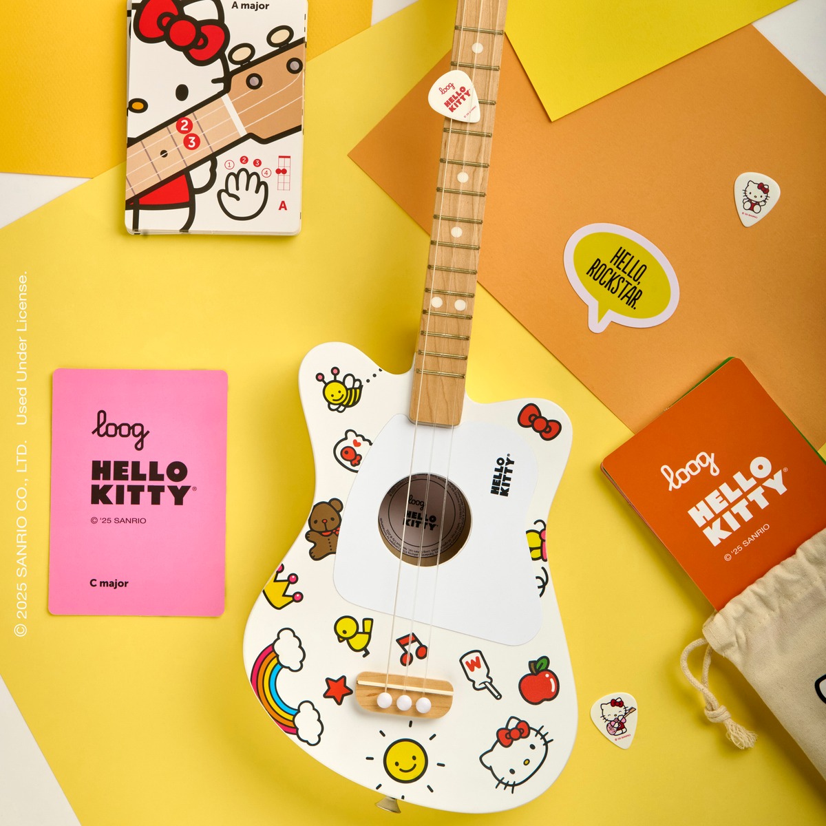 loog x hello kitty mini acoustic guitar loog x hello kitty mini acoustic guitar