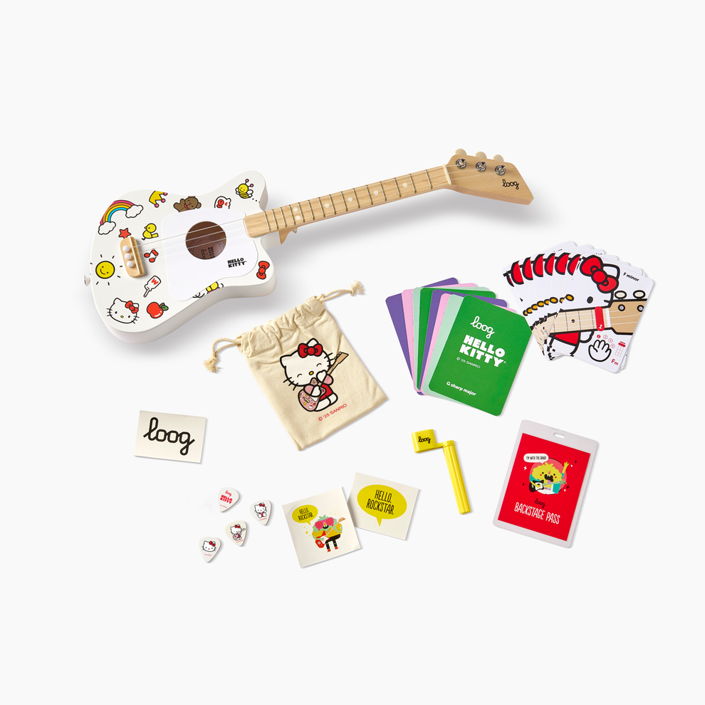 loog x hello kitty mini acoustic guitar