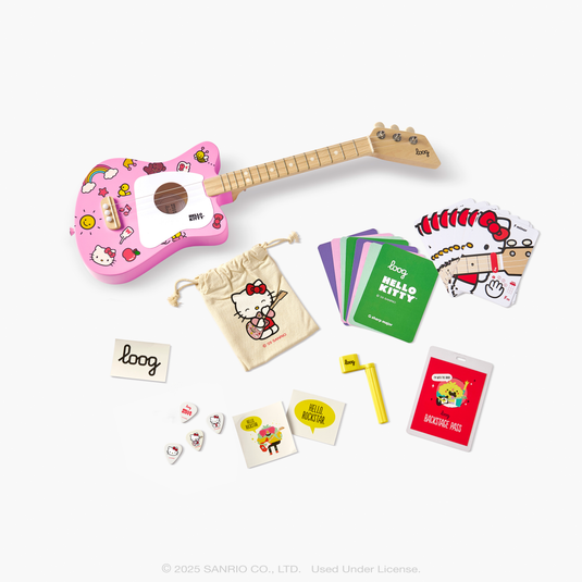 loog x hello kitty mini acoustic guitar