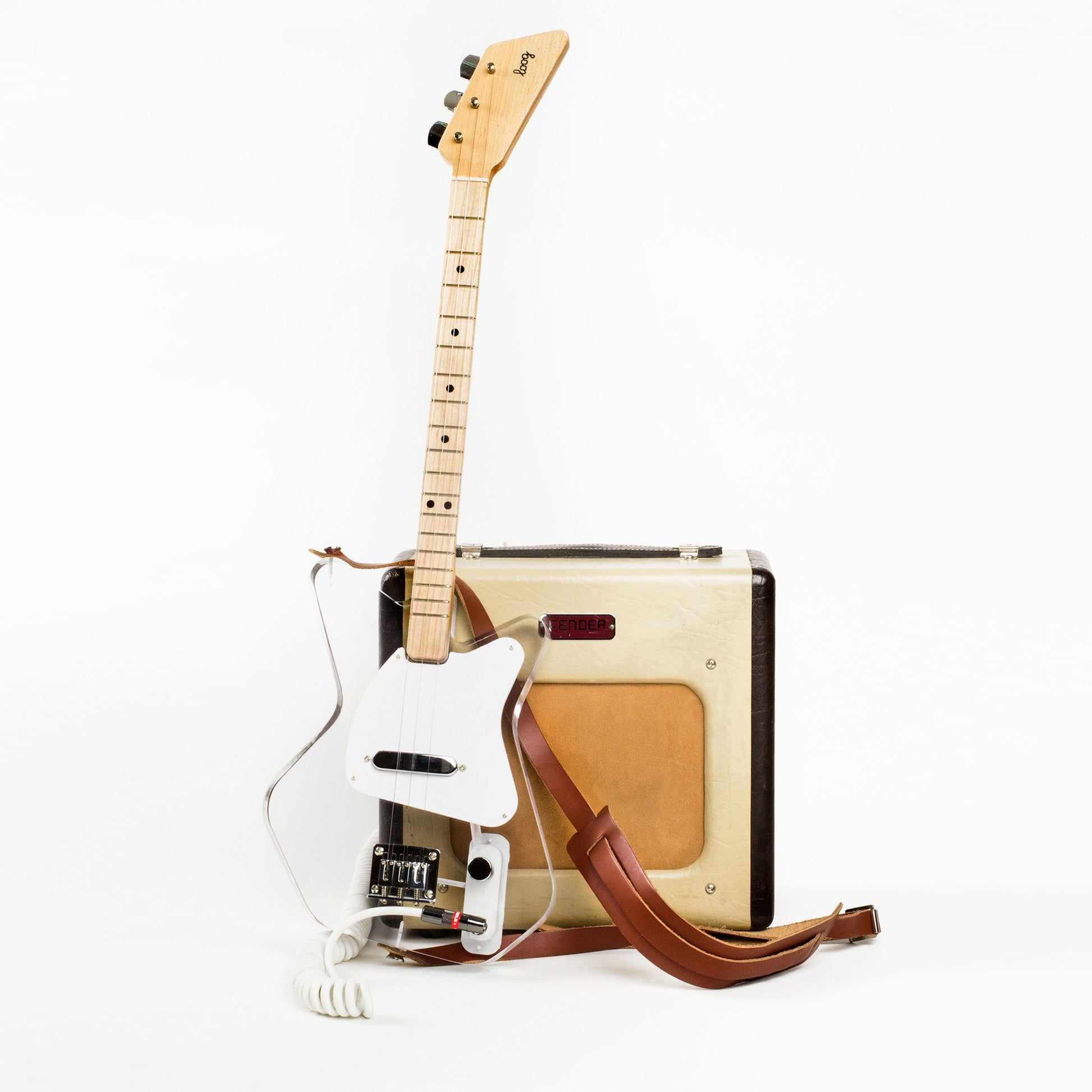 Loog Pro Electric Guitar for Beginners - Transparent